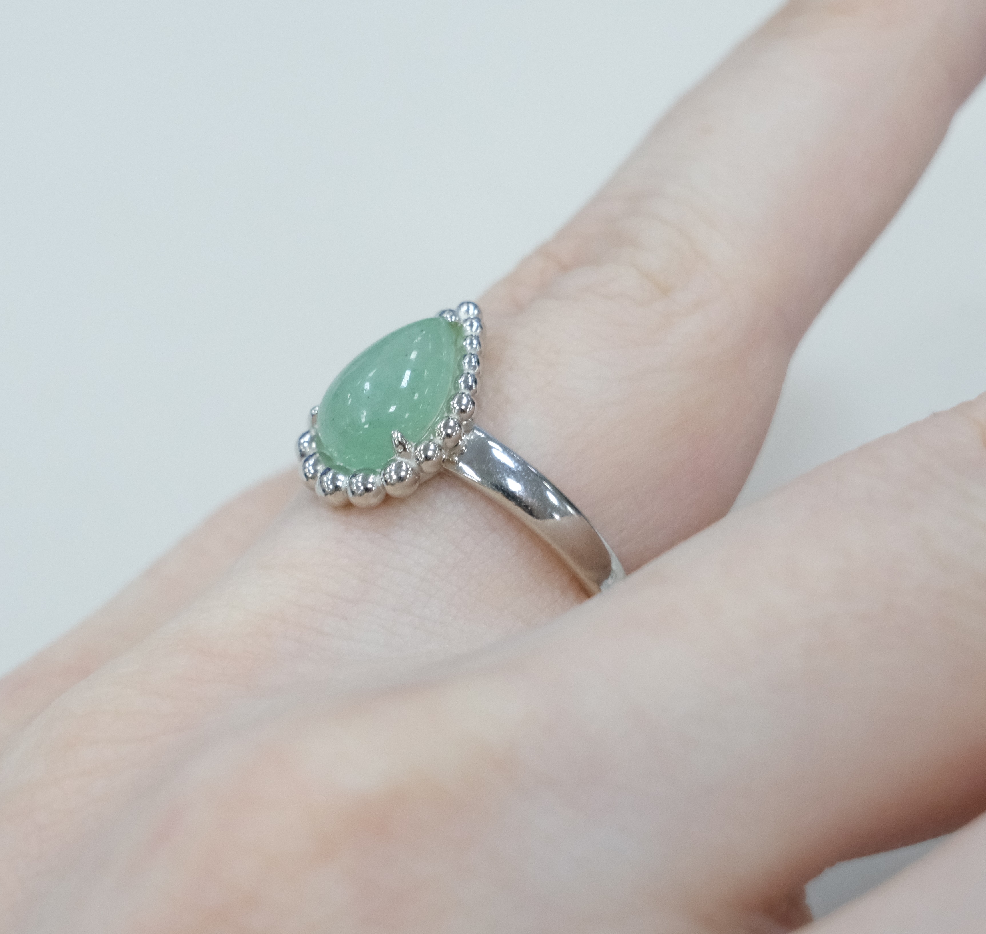 Серебряное кольцо с авантюрином